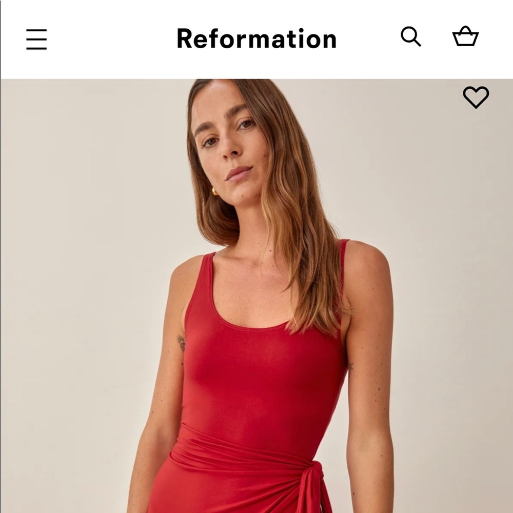 Reformation Red Kalia Dress Size XS